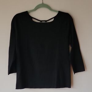 Talbots Black Long Sleeve Top